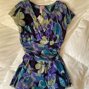 Y2K floral babydoll top